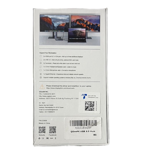 QGeeM 11-in-1 Universal USB C - HDMI VGA Multiport Adapter Docking Station - Picture 11 of 11